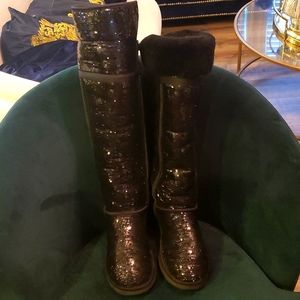 COPY - UGG Australia Black Sequin Knee High Boots
